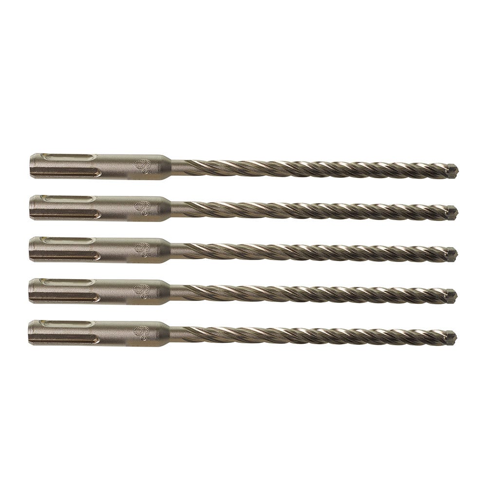 MILWAUKEE 6.5 x 165mm SDS Plus 4-Cutter TCT Masonry Drill Bit - 5 Piece 4932479673