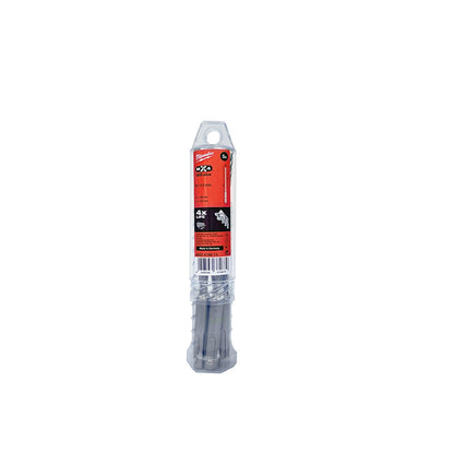 MILWAUKEE 6.5 x 165mm SDS Plus 4-Cutter TCT Masonry Drill Bit - 5 Piece 4932479673