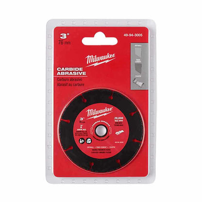 MILWAUKEE 75mm Segmented Carbide Grit Blade for Multi-Purpose Cutting 49943005