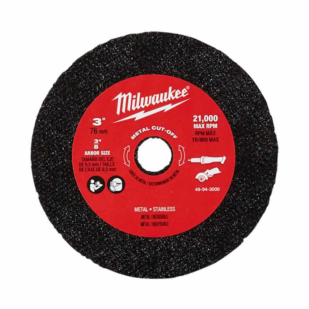 MILWAUKEE 76 x 1.0mm Steel and Stainless Cut Off Disc - 3 Piece 49943000
