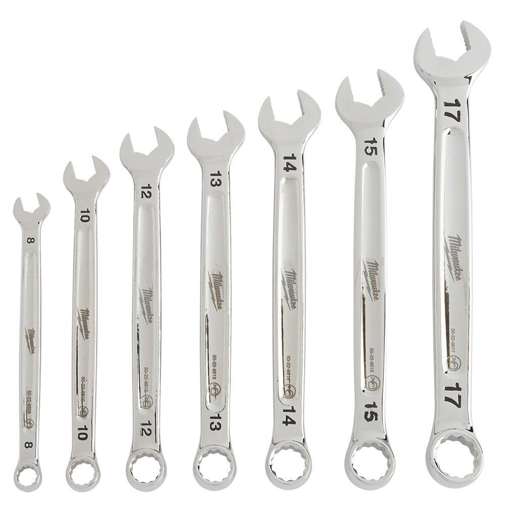 MILWAUKEE 7 Piece Metric Combination Spanner Set 48229507