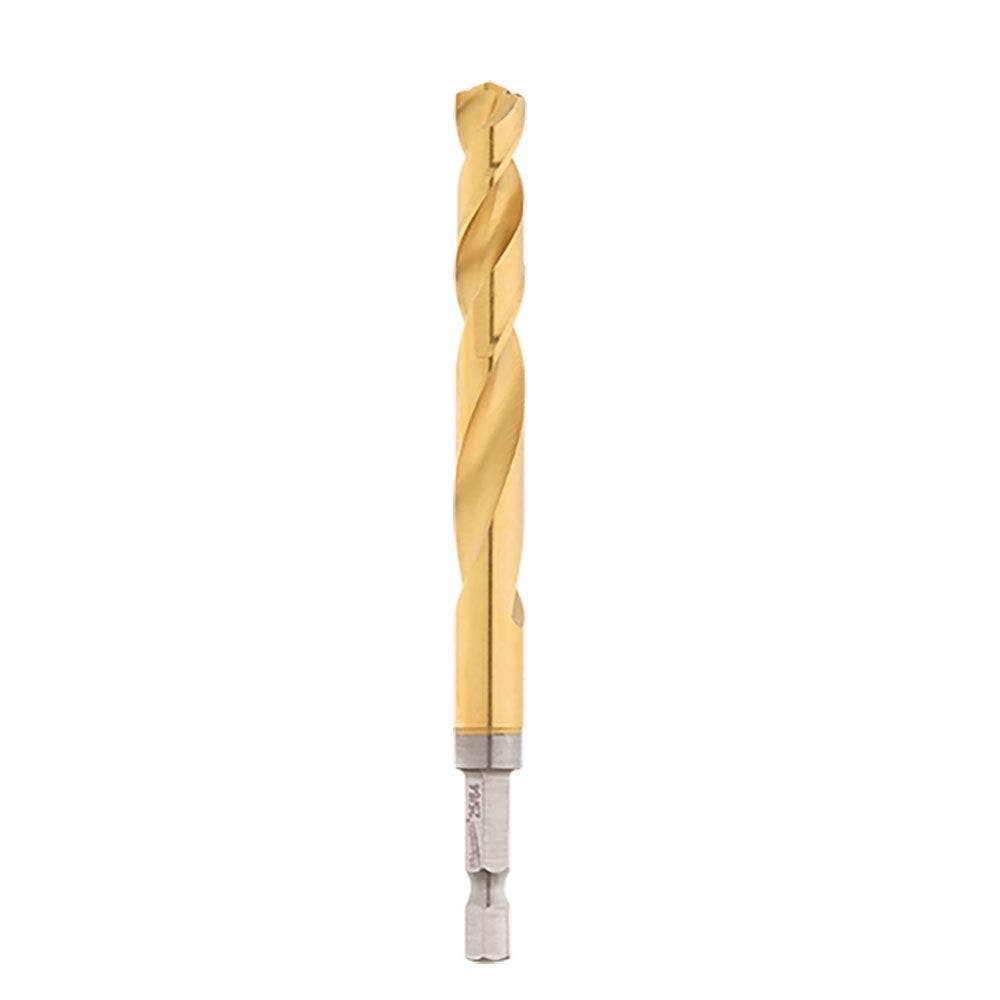 MILWAUKEE 9.5 x 118mm 1 4-Hex Quick-Change HSS-TiN Jobber Drill Bit - RED-HELIX 48894822