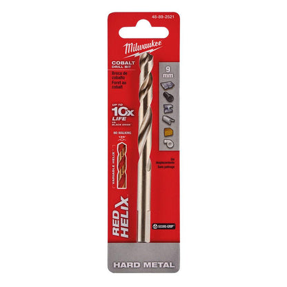 MILWAUKEE 9 x 125mm HSS-Cobalt Metal Jobber Drill Bit - RED HELIX 48892521