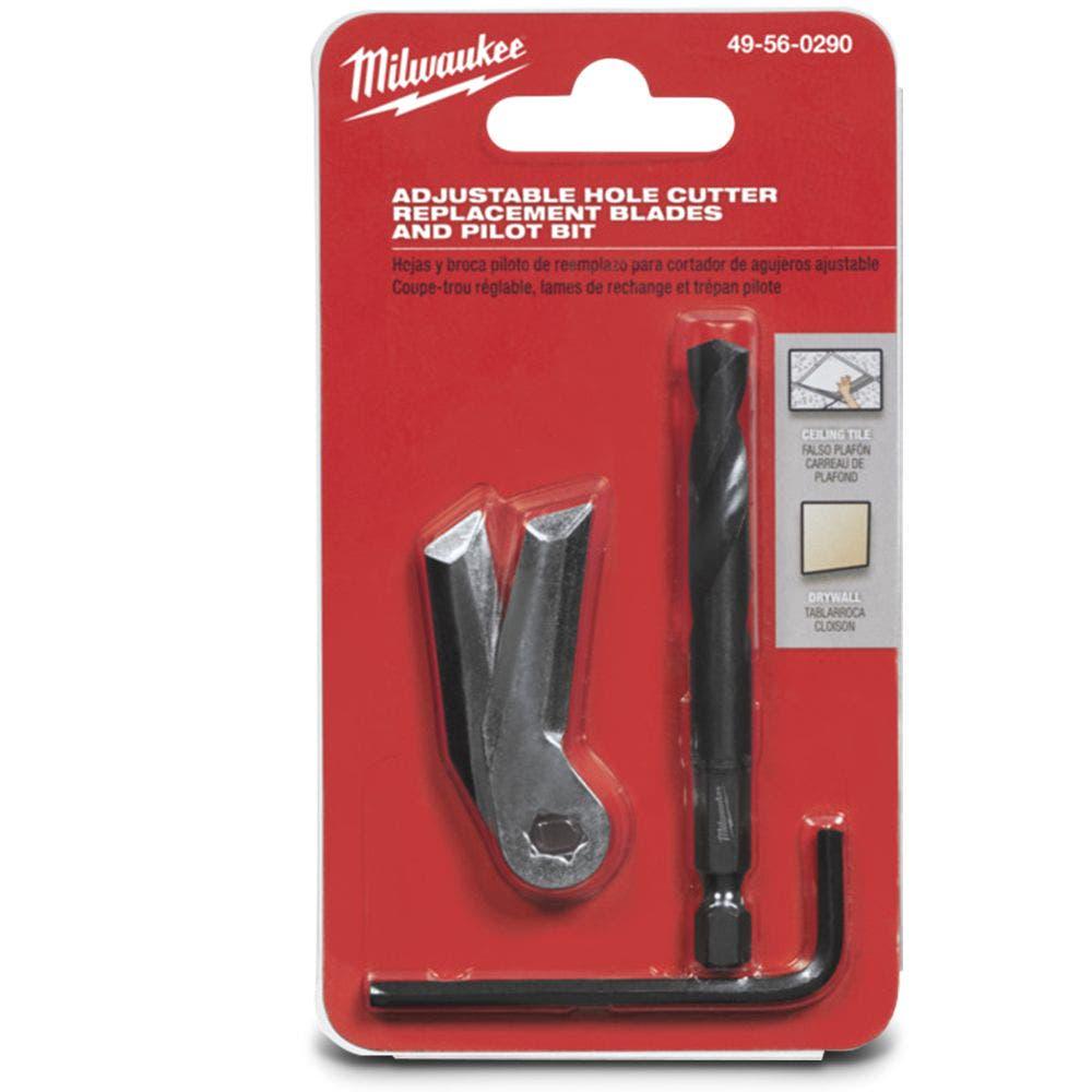 MILWAUKEE Adjustable Hole Cutter Replacement Blades and Pilot Bit 49560290