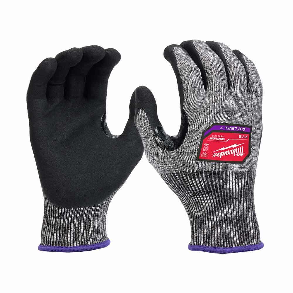 MILWAUKEE Cut F (7) High Dexterity Nitrile Dipped Gloves - 12 Pack 48737010A