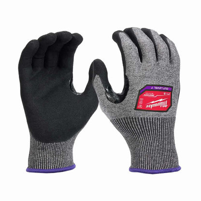 MILWAUKEE Cut F (7) High Dexterity Nitrile Dipped Gloves - 12 Pack 48737010A