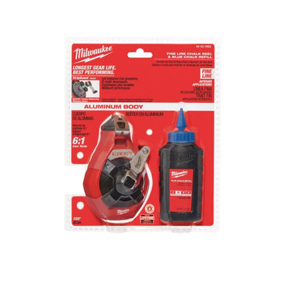 MILWAUKEE Fine Line Chalk Reel Kit w Blu Chalk 48223992