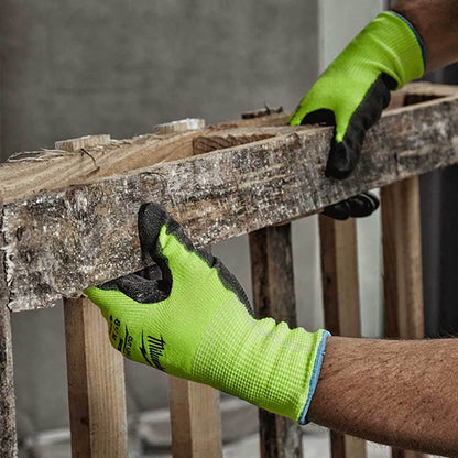 MILWAUKEE High Visibility Cut Level 2 Polyurethane Dipped Gloves Medium 48738921