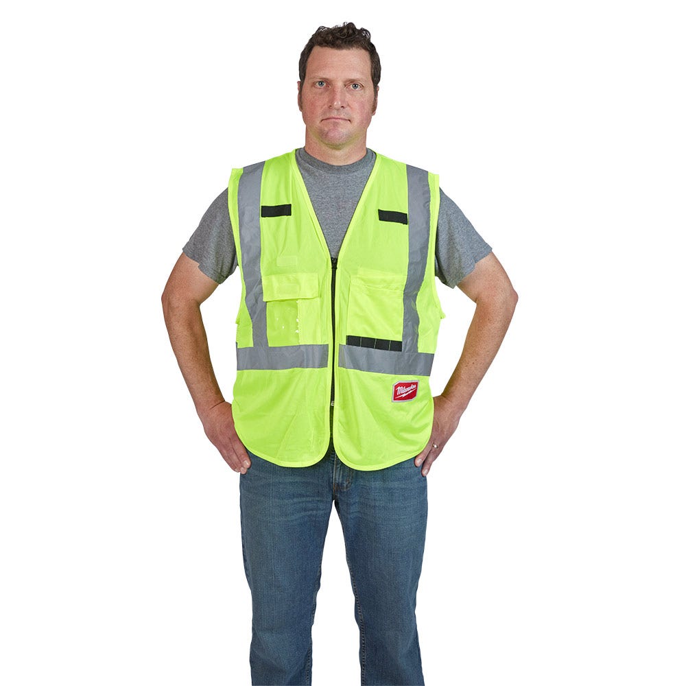 MILWAUKEE High Visibility Yellow Safety Vest 48735021