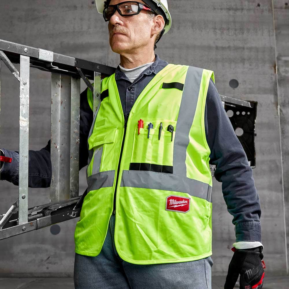 MILWAUKEE High Visibility Yellow Safety Vest 48735021