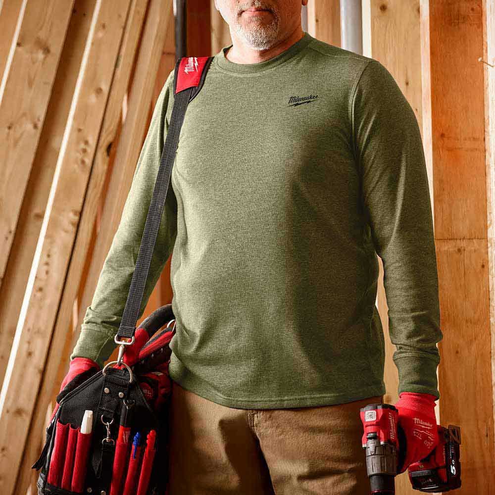 MILWAUKEE Hybrid Work Tee Long Sleeve Green 604GN