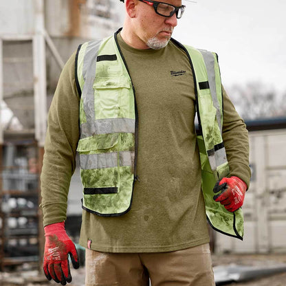 MILWAUKEE Hybrid Work Tee Long Sleeve Green 604GN