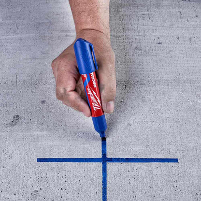 MILWAUKEE INKZALL Blue Large Chisel Tip Marker 48223257