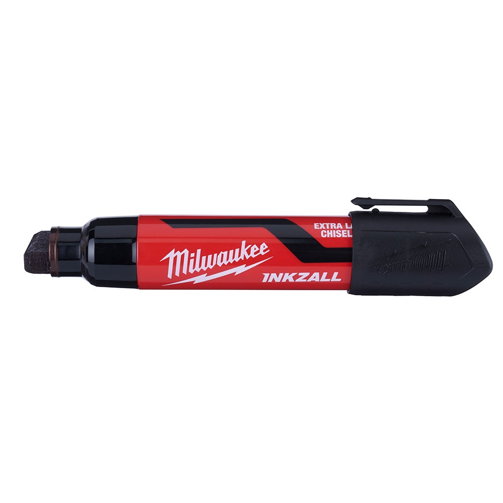 MILWAUKEE INKZALL Black Extra Large Chisel Tip Marker 48223265
