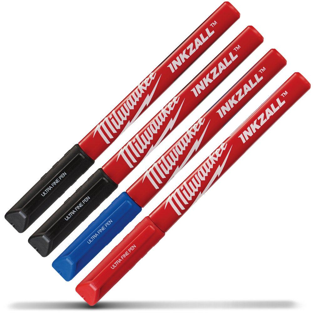 MILWAUKEE INKZALL Colour Ultra Fine Point Pen 4 Pk 48223165