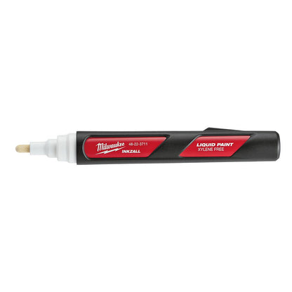 MILWAUKEE INKZALL Liquid Permanent Marker - White 48223711