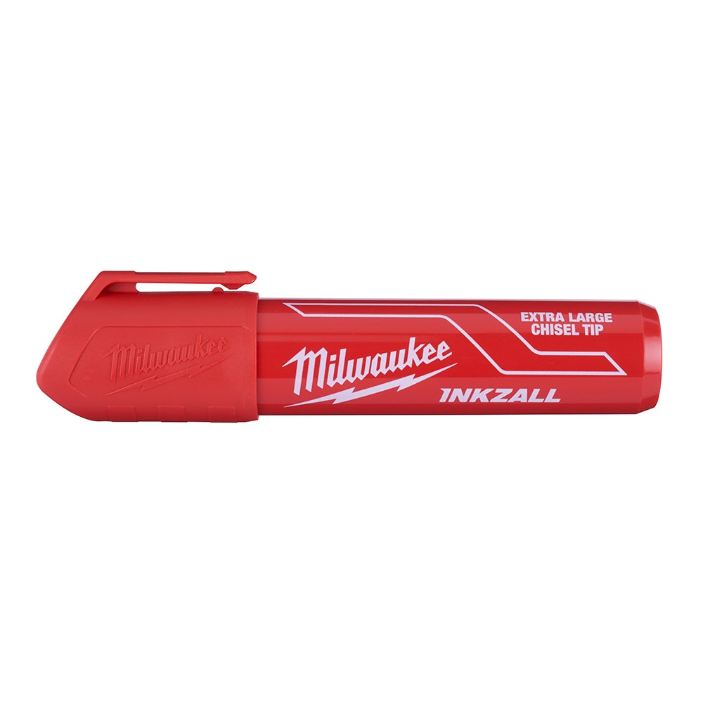 MILWAUKEE INKZALL Red Extra Large Chisel Tip Marker 48223266