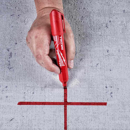 MILWAUKEE INKZALL Red Large Chisel Tip Marker 48223256