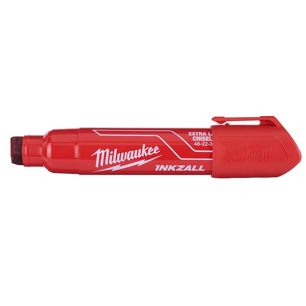 MILWAUKEE INKZALL Red Extra Large Chisel Tip Marker 48223266
