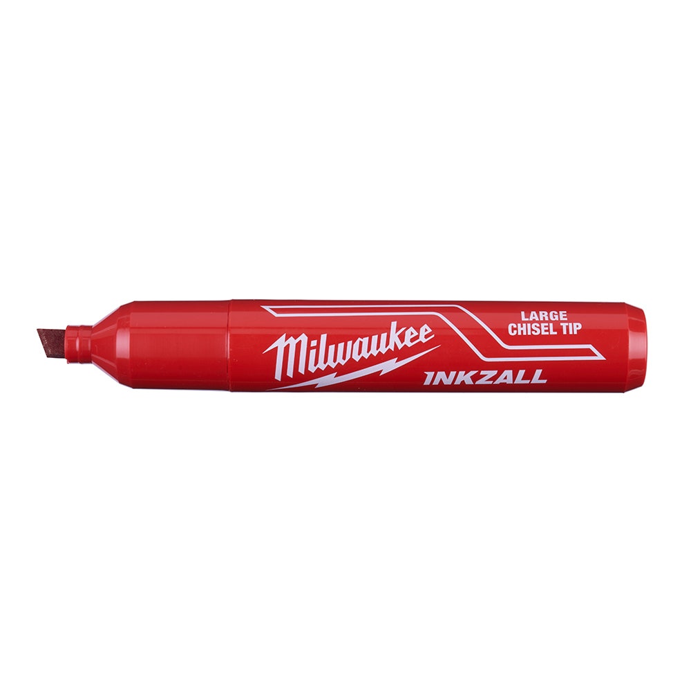 MILWAUKEE INKZALL Red Large Chisel Tip Marker 48223256
