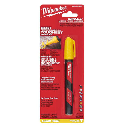 MILWAUKEE INKZALL Yellow Liquid Paint Marker 48223722