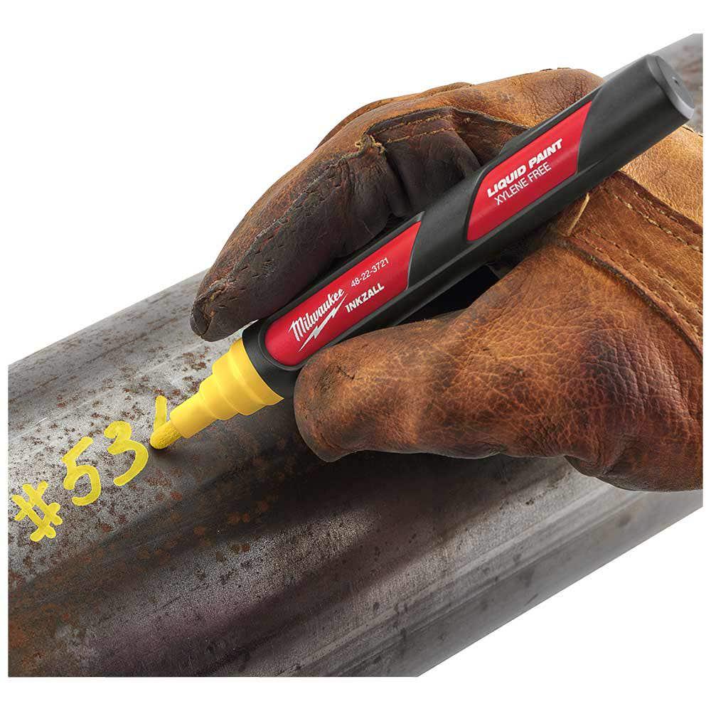MILWAUKEE INKZALL Yellow Liquid Paint Marker 48223722