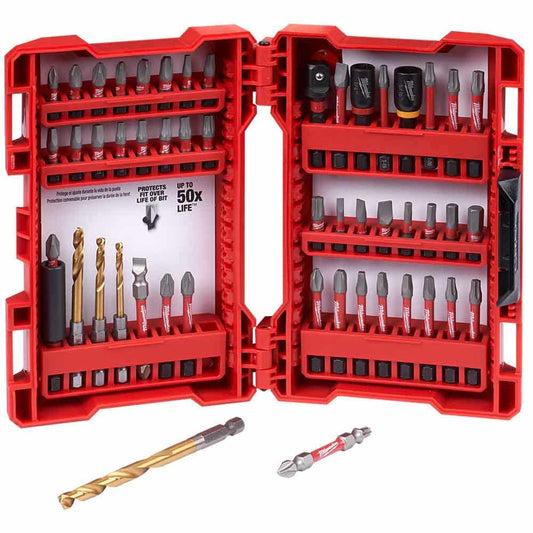 MILWAUKEE Impact Screwdriver Bit and Drill Bit Set - SHOCKWAVE - 50 Piece 48324024