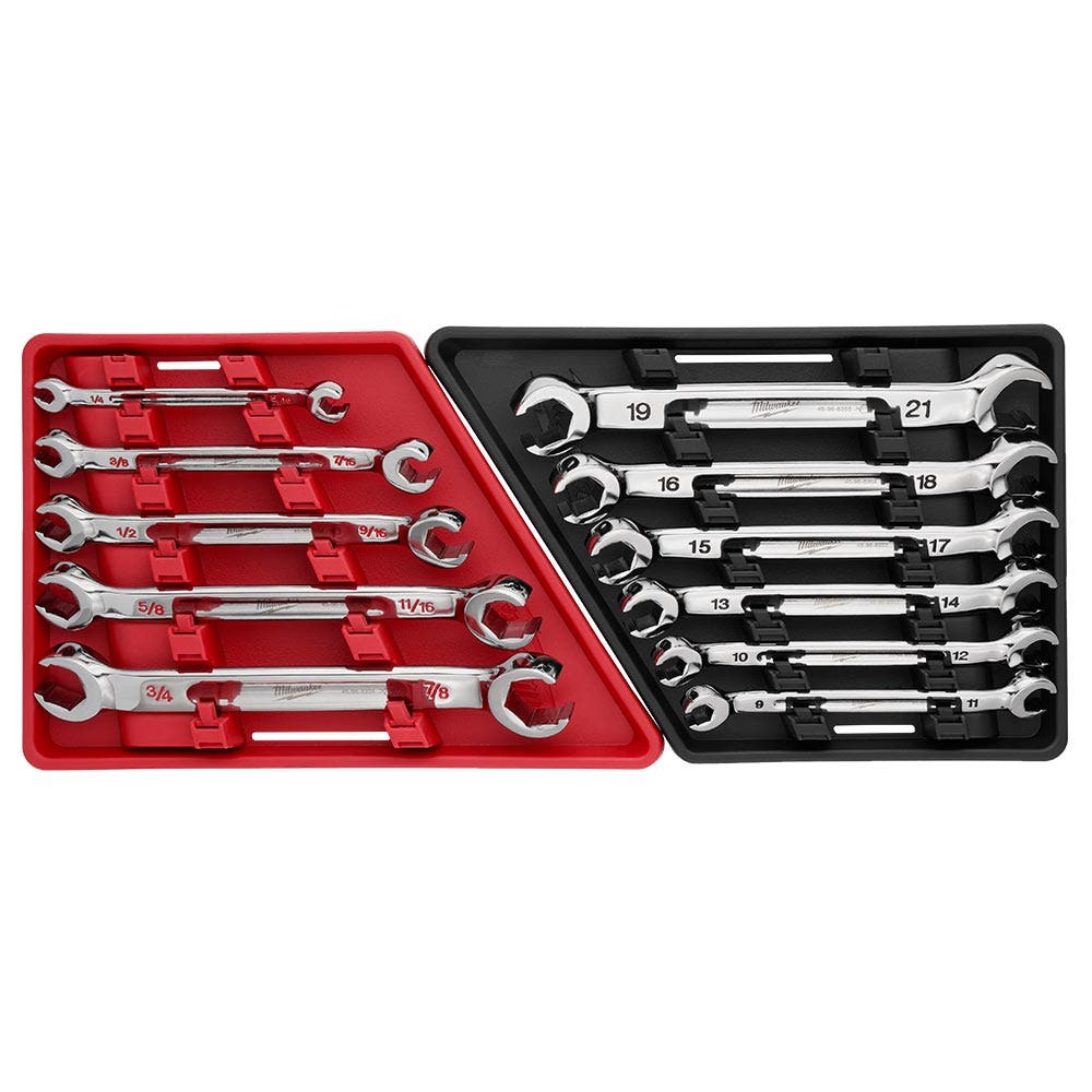 MILWAUKEE Metric Double End Flare Nut Wrench Set - 6 Piece 48229471