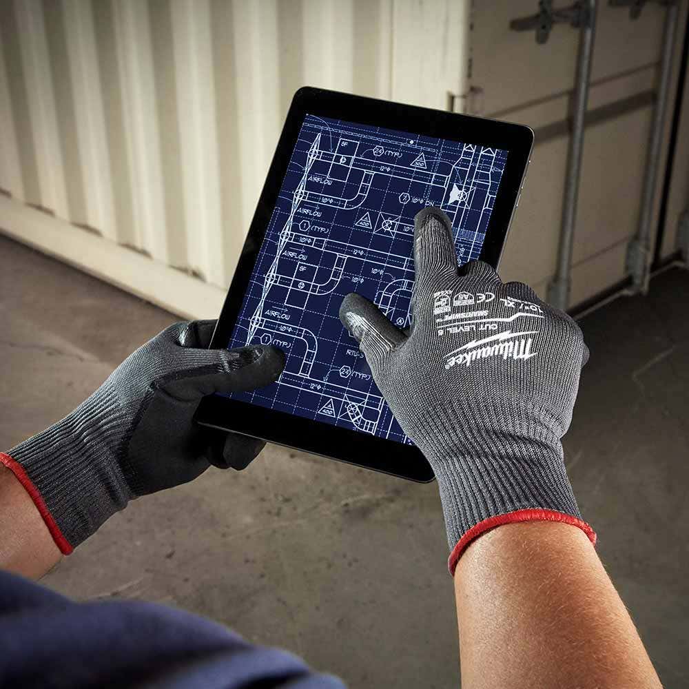 MILWAUKEE Nitrile Dipped Gloves Cut 5(E) - 12 Pack 48228950A