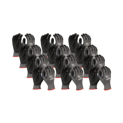 MILWAUKEE Nitrile Dipped Gloves Cut 5(E) - 12 Pack 48228950A