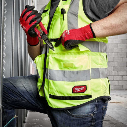 MILWAUKEE Premium High Visibility Yellow Safety Vest 48735041