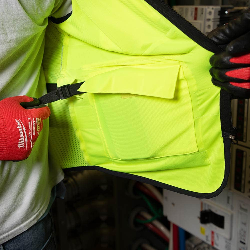 MILWAUKEE Premium High Visibility Yellow Safety Vest 48735041