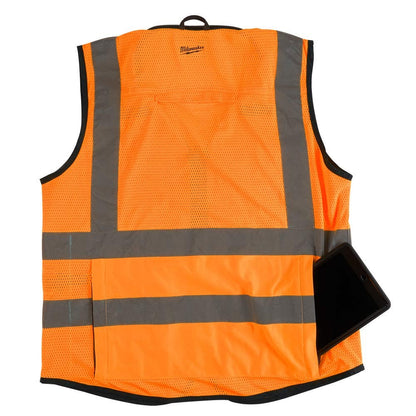 MILWAUKEE Premium High Visibility Orange Safety Vest 48735051