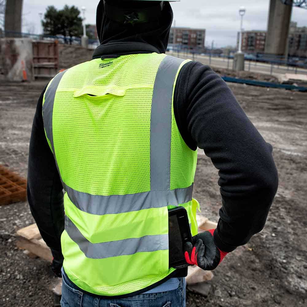 MILWAUKEE Premium High Visibility Yellow Safety Vest 48735041