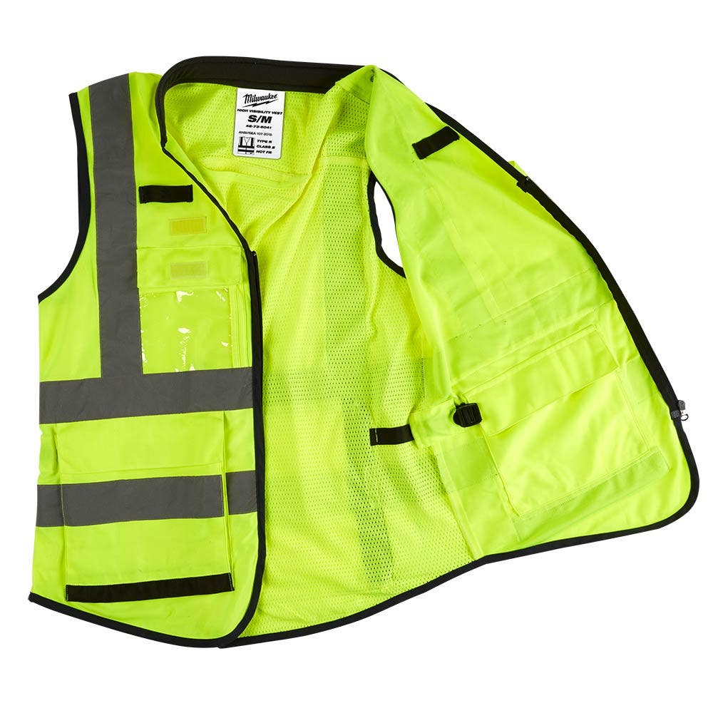 MILWAUKEE Premium High Visibility Yellow Safety Vest 48735041