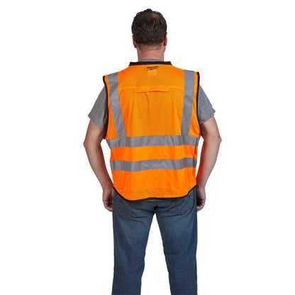 MILWAUKEE Premium High Visibility Orange Safety Vest 48735051