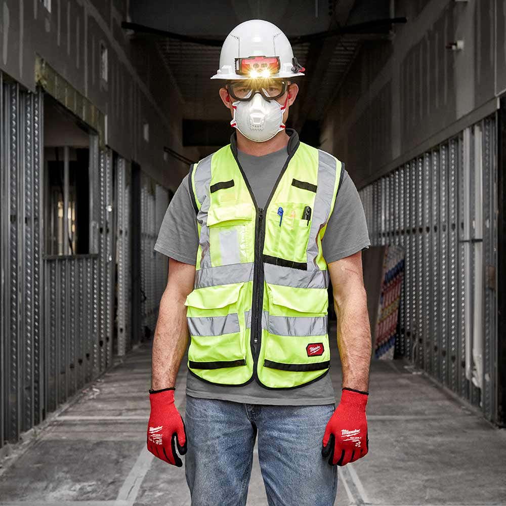 MILWAUKEE Premium High Visibility Yellow Safety Vest 48735041