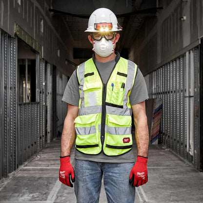 MILWAUKEE Premium High Visibility Yellow Safety Vest 48735041