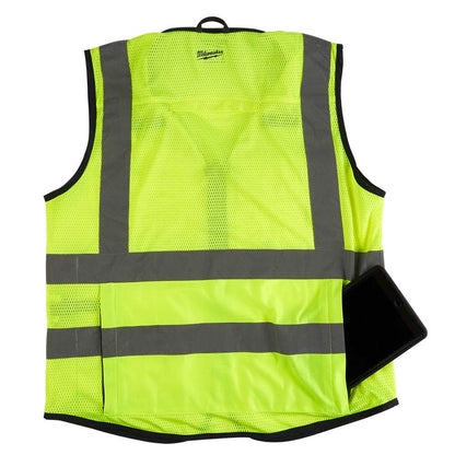 MILWAUKEE Premium High Visibility Yellow Safety Vest 48735041
