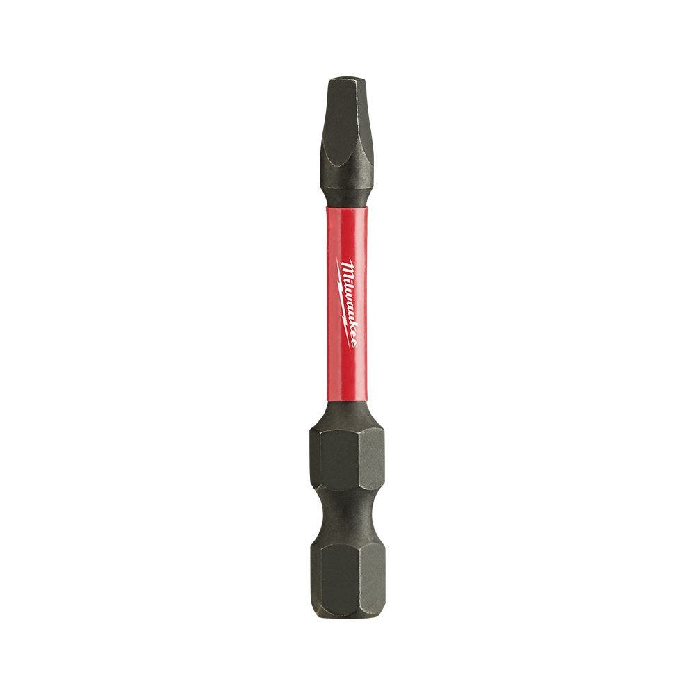MILWAUKEE R2 x 50mm Robertson/Square Power Screwdriver Bit - SHOCKWAVE - 5 Piece 48324606