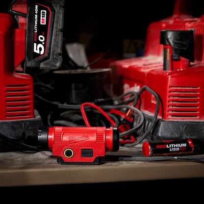 MILWAUKEE REDLITHIUM USB Rechargeable Hard Hat Headlamp Kit L4HL2301