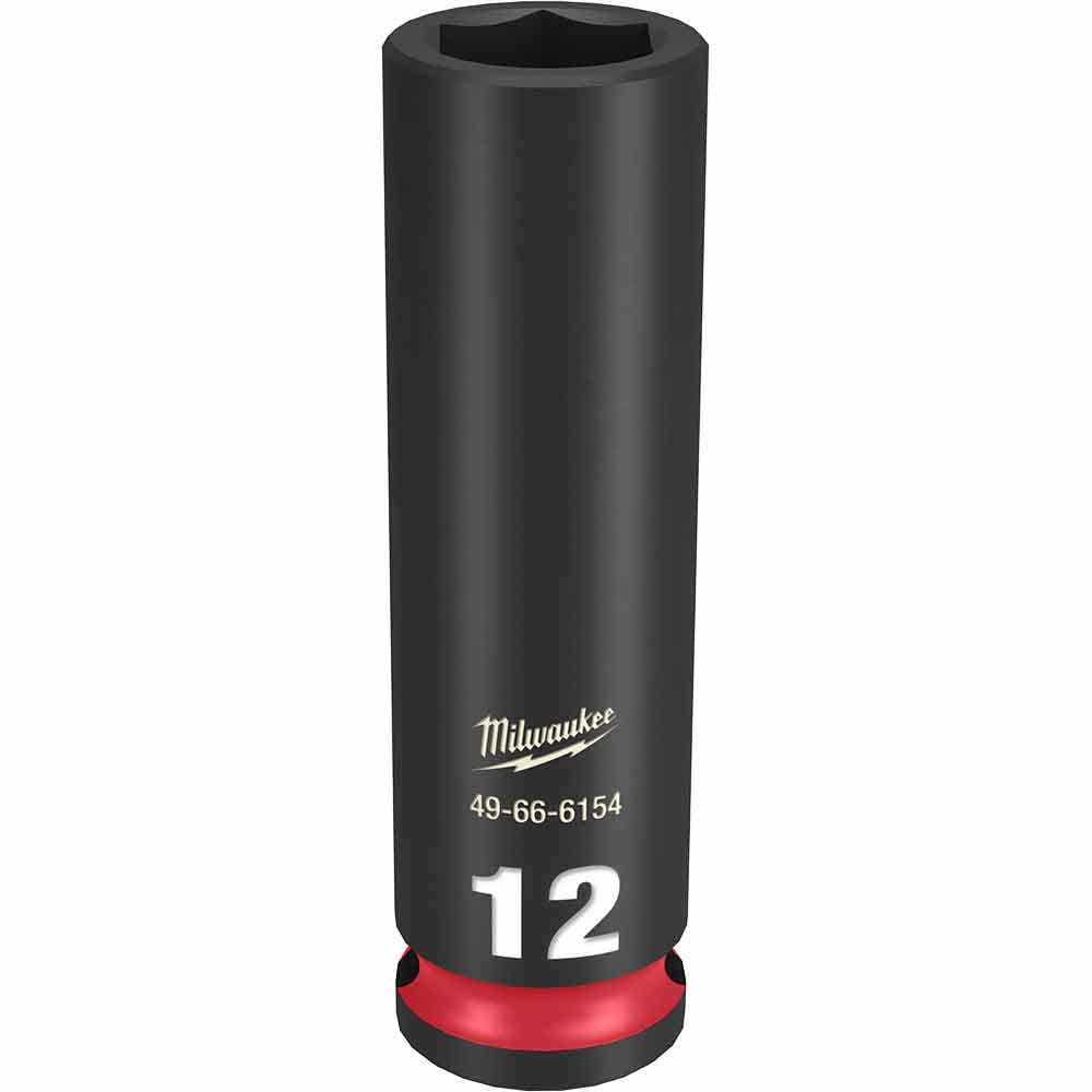 MILWAUKEE SHOCKWAVE 3 8 Drive 12mm Deep 6 Point Impact Socket 49666154