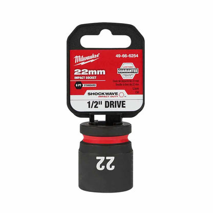 MILWAUKEE SHOCKWAVE 1 2 Drive 22mm Standard 6 Point Impact Socket 49666254