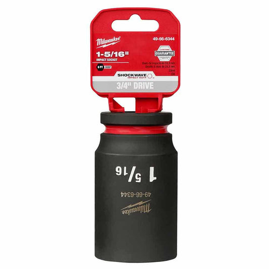 MILWAUKEE SHOCKWAVE 3/4" Drive 1-5/16" Deep 6 Point Impact Socket 49666344