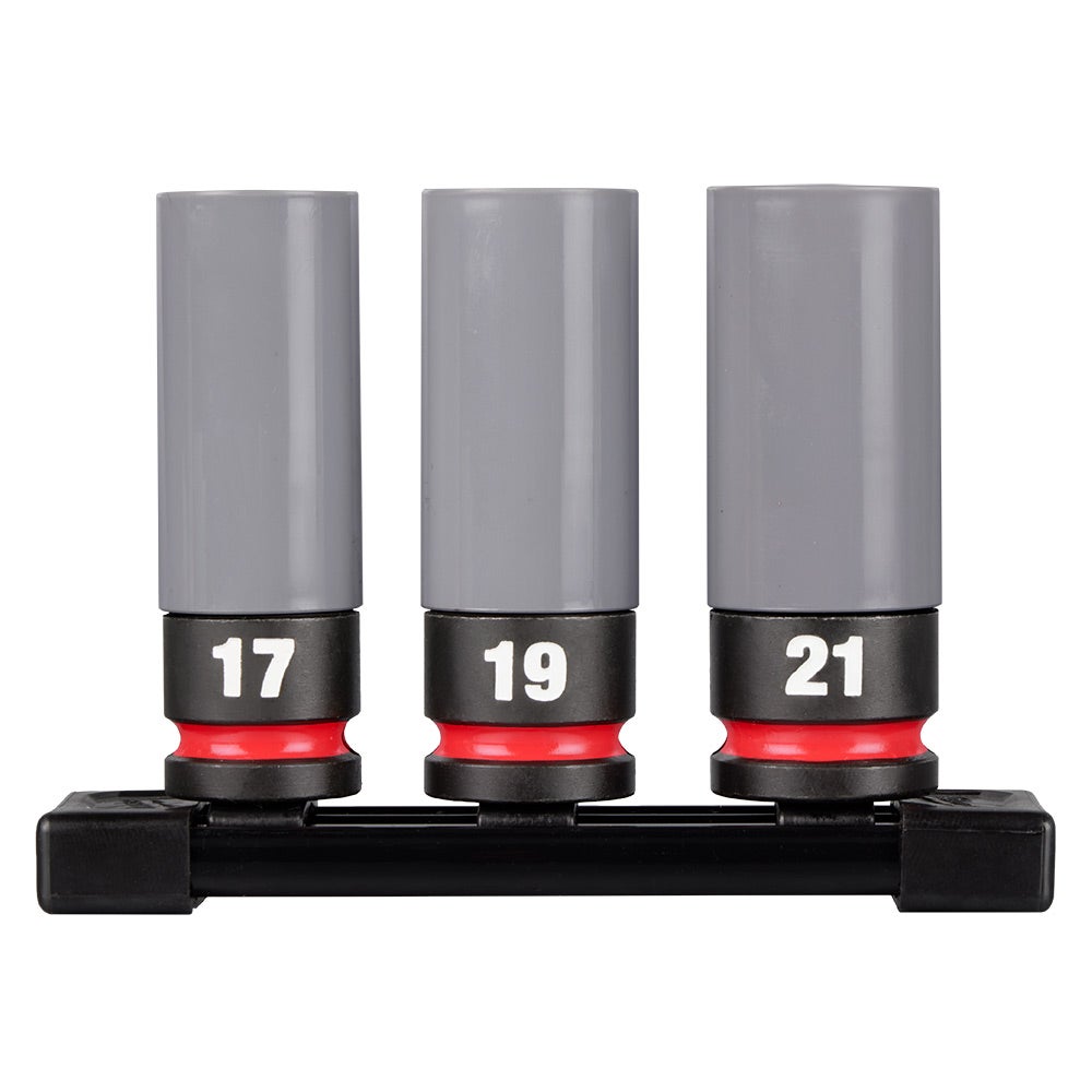 MILWAUKEE SHOCKWAVE Impact Duty 1/2" Drive Lug Nut Wheel Socket Set - 3 Piece 49667830