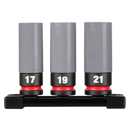 MILWAUKEE SHOCKWAVE Impact Duty 1/2" Drive Lug Nut Wheel Socket Set - 3 Piece 49667830