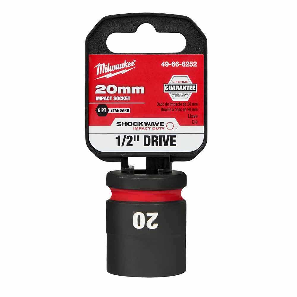 MILWAUKEE SHOCKWAVE 1 2 Drive 20mm Standard 6 Point Impact Socket 49666252