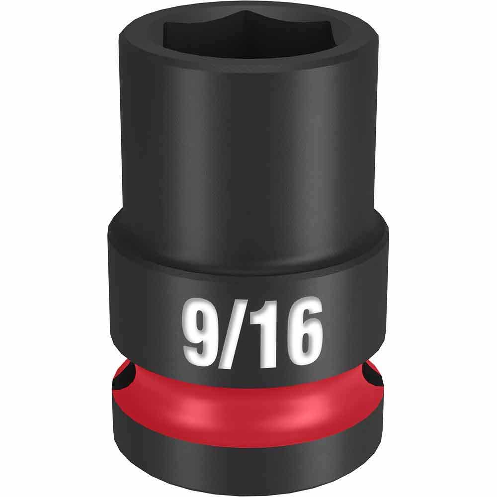 MILWAUKEE SHOCKWAVE 1/2" Drive 9/16" Standard 6 Point Impact Socket 49666203
