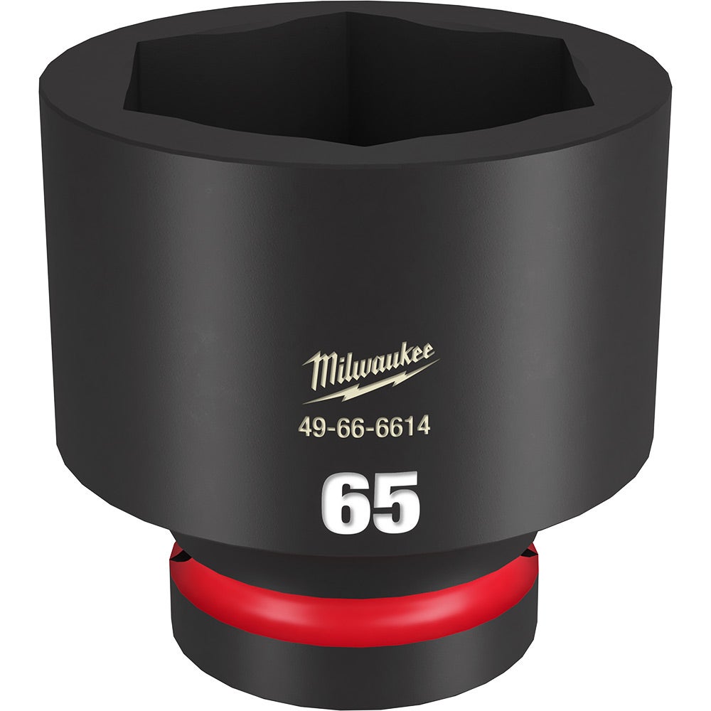 MILWAUKEE SHOCKWAVE 1inch Drive 65mm Standard 6 Point Impact Socket 49666614