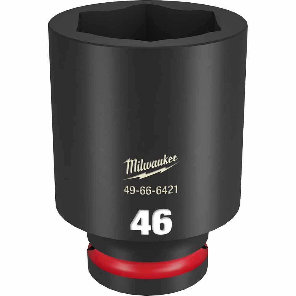 MILWAUKEE SHOCKWAVE 3/4inch Drive 46mm Deep 6 Point Impact Socket 49666421